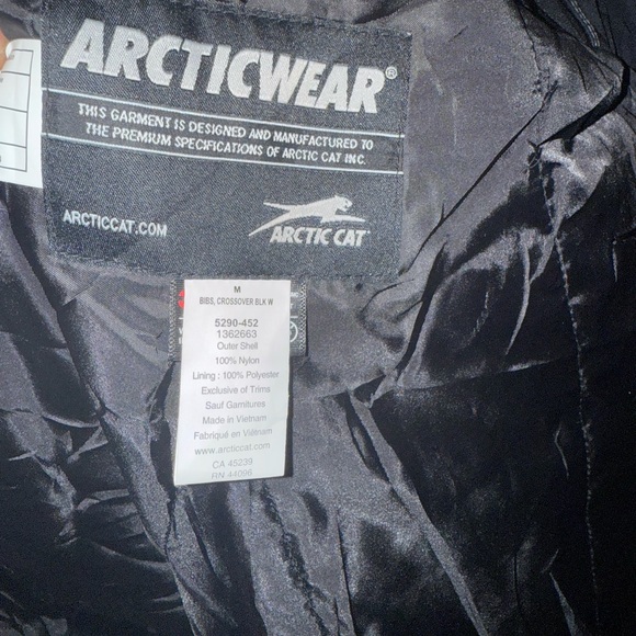 Arctix Cat Crossover Women's Black Snow Bib Overalls - Picture 7 of 13